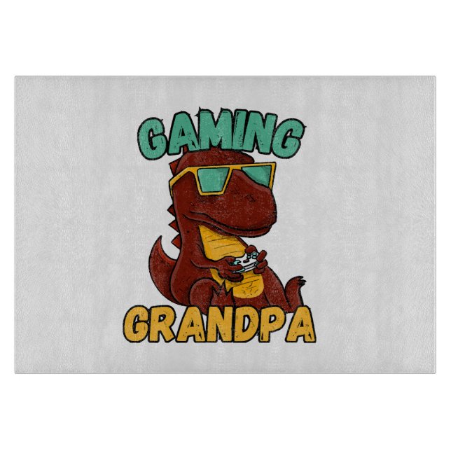 Tabla De Cortar Abuelo Gamer (Anverso)