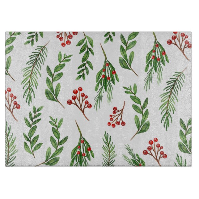 Tabla De Cortar Acebo de Navidad (Anverso)