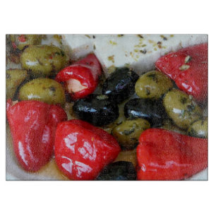 Tabla De Cortar Aceitunas y pimientos