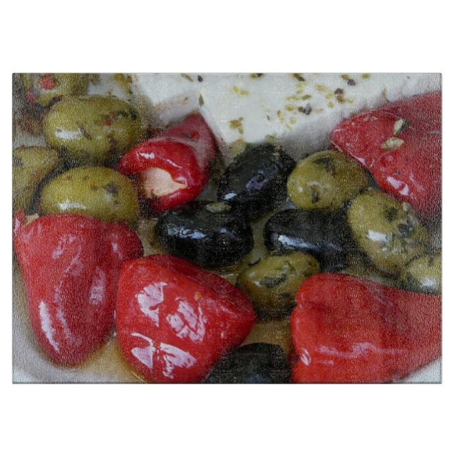 Tabla De Cortar Aceitunas y pimientos (Anverso)
