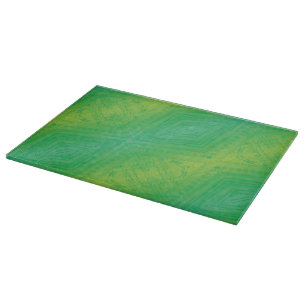 Tabla De Cortar Aceptación Patrón de Shibori azul verde amarillo