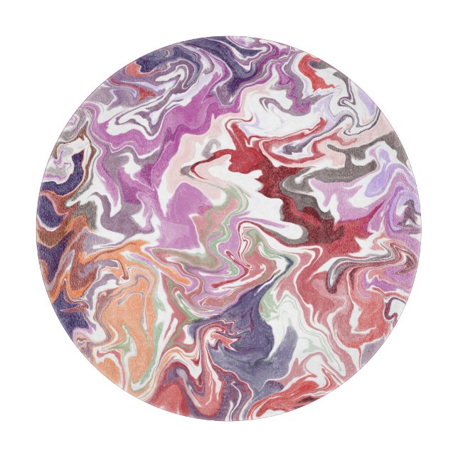 Tabla De Cortar Acrílico líquido rojo (Anverso)