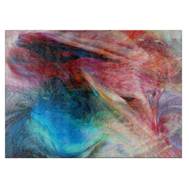 Tabla De Cortar Acuarela Abstracta (Anverso)