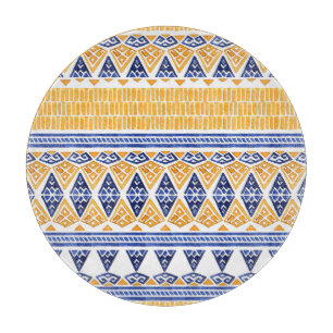 Tabla De Cortar Acuarela Bohemia: Patrón Artístico sin Marea.