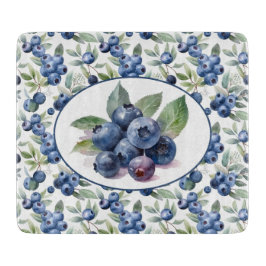 Tabla De Cortar Acuarela Cuate Blueberries