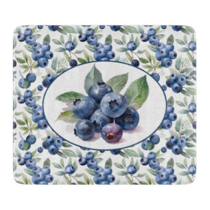 Tabla De Cortar Acuarela Cuate Blueberries