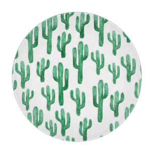 Tabla De Cortar acuarela de cactus: ilustracion dibujado a mano