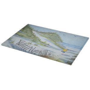 Tabla De Cortar Acuarela de la playa