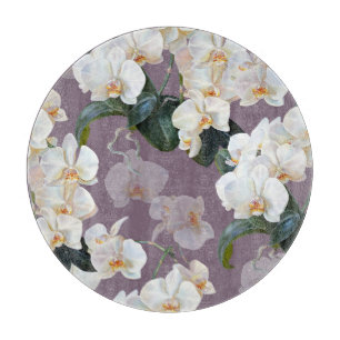 Tabla De Cortar Acuarela de lavanda oscura orquídea.