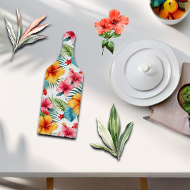 Tabla De Cortar Acuarela exótica floral hawaiana
