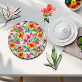 Tabla De Cortar Acuarela exótica floral hawaiana