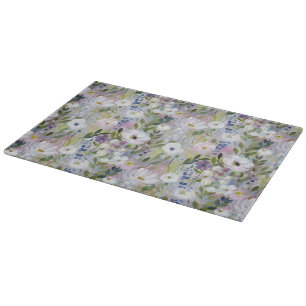 Tabla De Cortar Acuarela Floral de Prado Suave