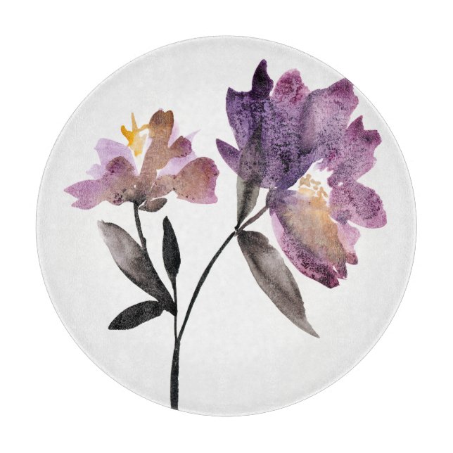 Tabla De Cortar Acuarela floral III (Anverso)