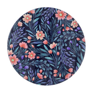 Tabla De Cortar acuarela floral, patrón ininterrumpido, diseño de