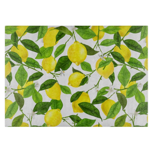 Tabla De Cortar Acuarela Limón (Anverso)