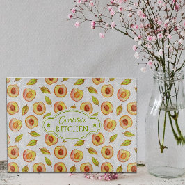 Tabla De Cortar Acuarela personalizado Peach, cocina