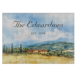 Tabla De Cortar Acuarela Toscana