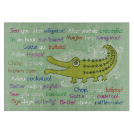 Tabla De Cortar Adiós y buena suerte de grupo, lagarto