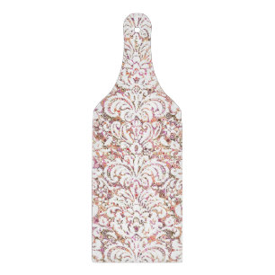 Tabla De Cortar Adorable diseño floral vintage blanco rosa