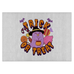 Tabla De Cortar Adorable truco o trato fantasma de Halloween
