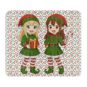 Tabla De Cortar Adorables elfos de Navidad de anime