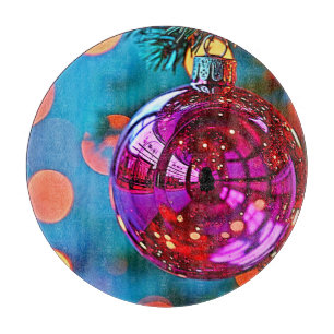 Tabla De Cortar Adorno Navideño Vibrante Diseño Brillante