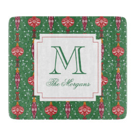 Tabla De Cortar Adornos Navideños Festivos Monograma