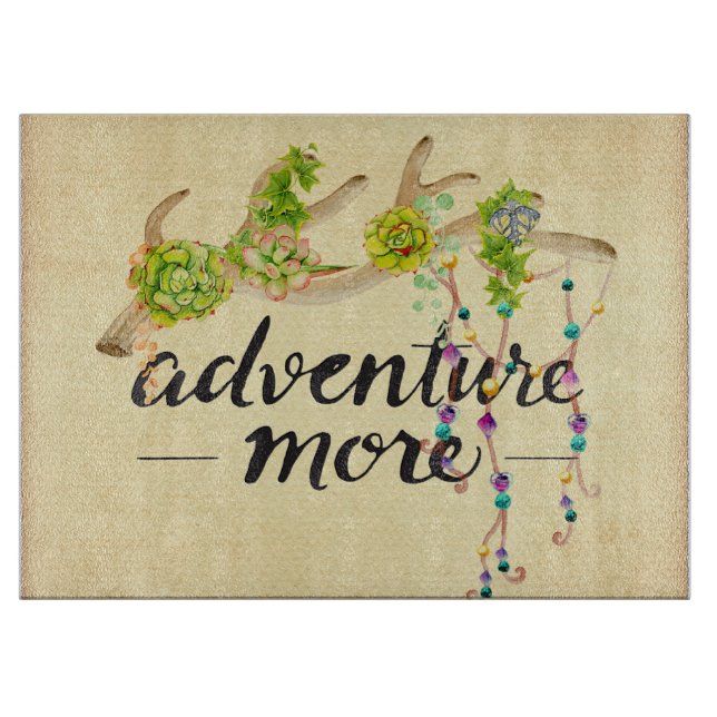 Tabla De Cortar Adventure More Succults & Antler (Anverso)