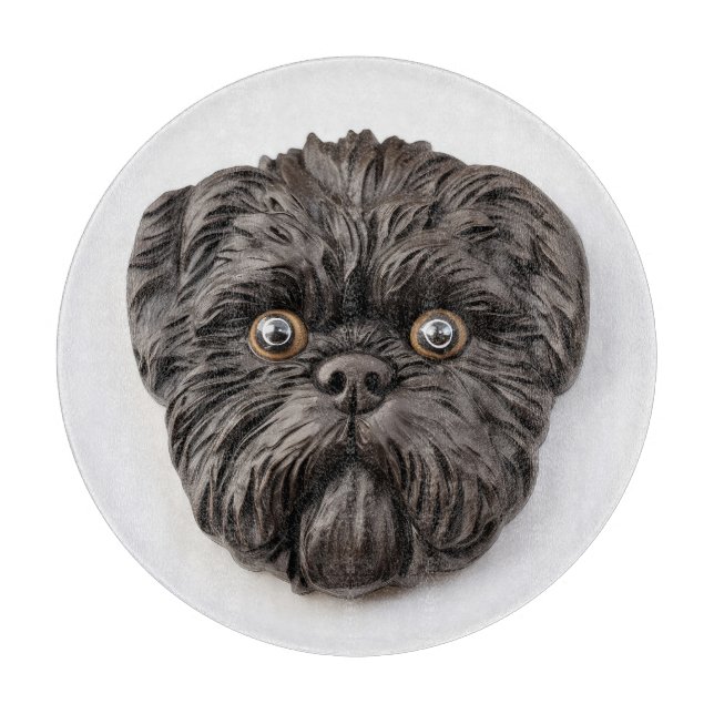 Tabla De Cortar Affenpinscher 3D Inspirado (Anverso)
