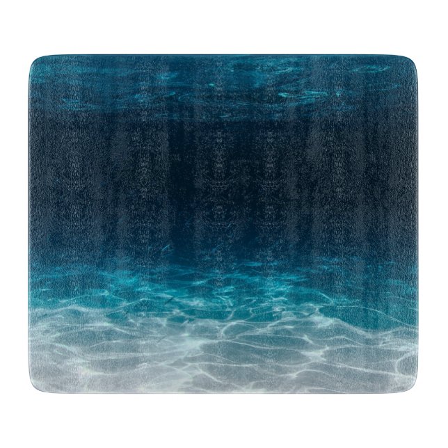 Tabla De Cortar Agua del mar oceánico bajo el mar (Anverso)