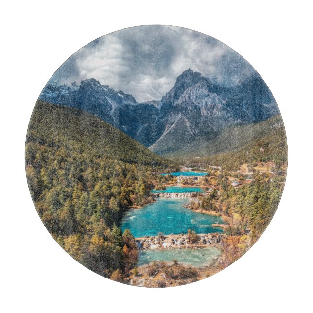 Tabla De Cortar Agua | Lago Blue Moon, China (Anverso)