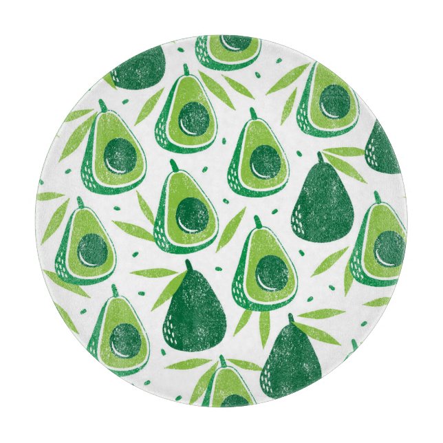 Tabla De Cortar Aguacate, estampado texturado, patrón sin fisuras. (Anverso)
