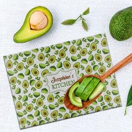 Tabla De Cortar Aguacate personalizado, vidrio de cocina