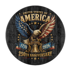 Tabla De Cortar Águila del 250 Aniversario de Estados Unidos de Am