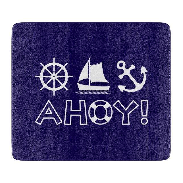 Tabla De Cortar ¡Ahoy! Blanca (Anverso)