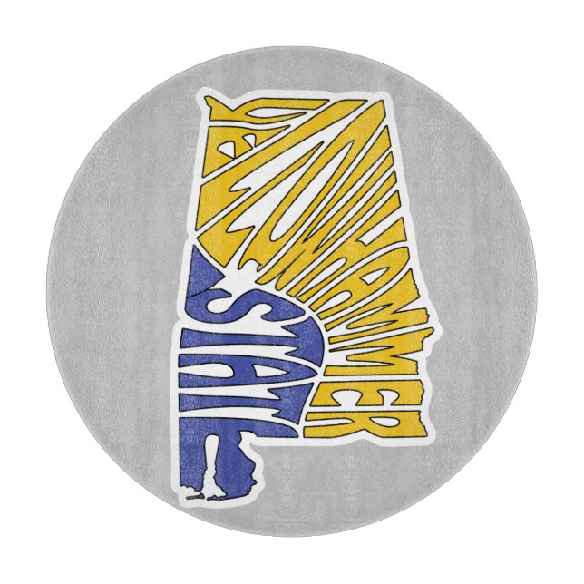 Tabla De Cortar Alabama Nickname Word Art (Anverso)