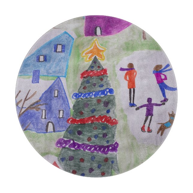 Tabla De Cortar Aldea de los navidades (Anverso)