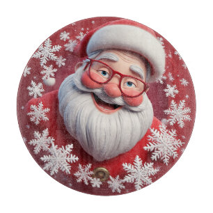 Tabla De Cortar 🎅 Alegría de Copo de Nieve de Santa Estilo Hogare