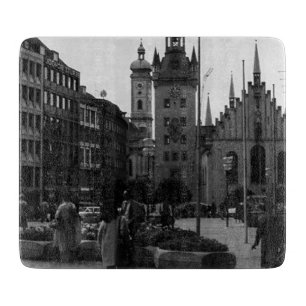 Tabla De Cortar Alemania antigua Múnich Iglesia Marienplatz