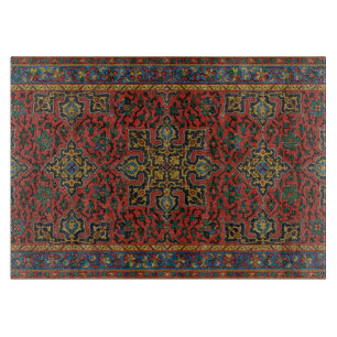 Tabla De Cortar Alfombra de alfombra persa azul rojo Clásico