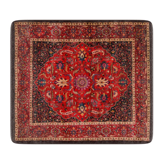 Tabla De Cortar Alfombra roja persa (Anverso)