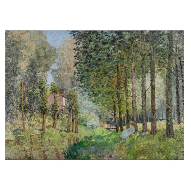 Tabla De Cortar Alfred Sisley - Descanso a lo largo del arroyo (Anverso)