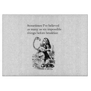 Tabla De Cortar Alicia, seis cosas imposibles