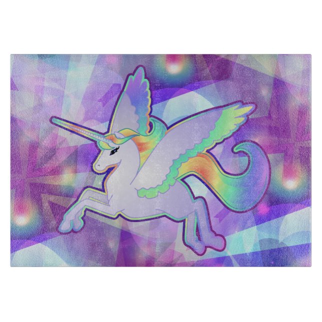 Tabla De Cortar Alicornio arcoiris (Anverso)