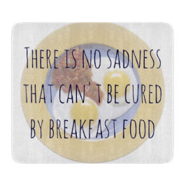 Tabla De Cortar Alimentos para el desayuno huevos en Plate Funny M