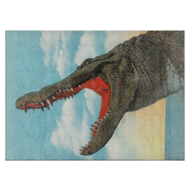 Tabla de cortar Alligator Chomp de 15"x11" (Anverso)