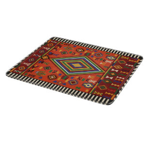 Tabla De Cortar Alma nómada de neón - Tapiz geométrico tribal vibr
