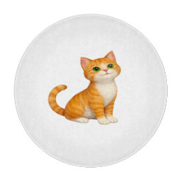Tabla De Cortar Almohadón de Gato Naranja Adorable