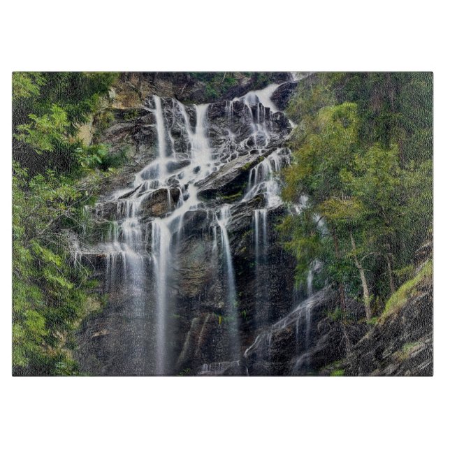 Tabla De Cortar Alps Mountain Top Waterfall (Anverso)