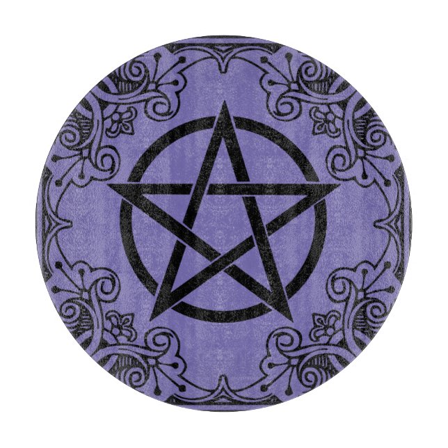 Tabla De Cortar Altar del pentáculo morado (Anverso)